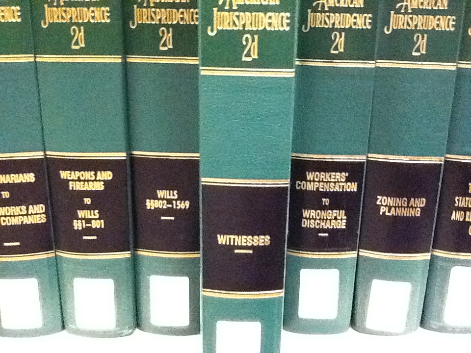 Law Library:  The topic and section number refer to the Main Volumes. Find the volume containing the topic, then turn to the page with the section number.